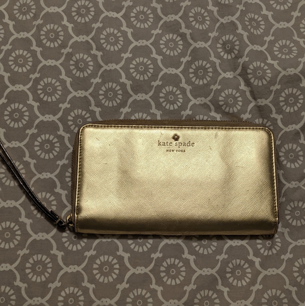 Kate Spade Gold Clutch
